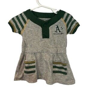 MLB Oakland A's Baby Girl 1 Piece Skirt Outfit - Size 12 Months